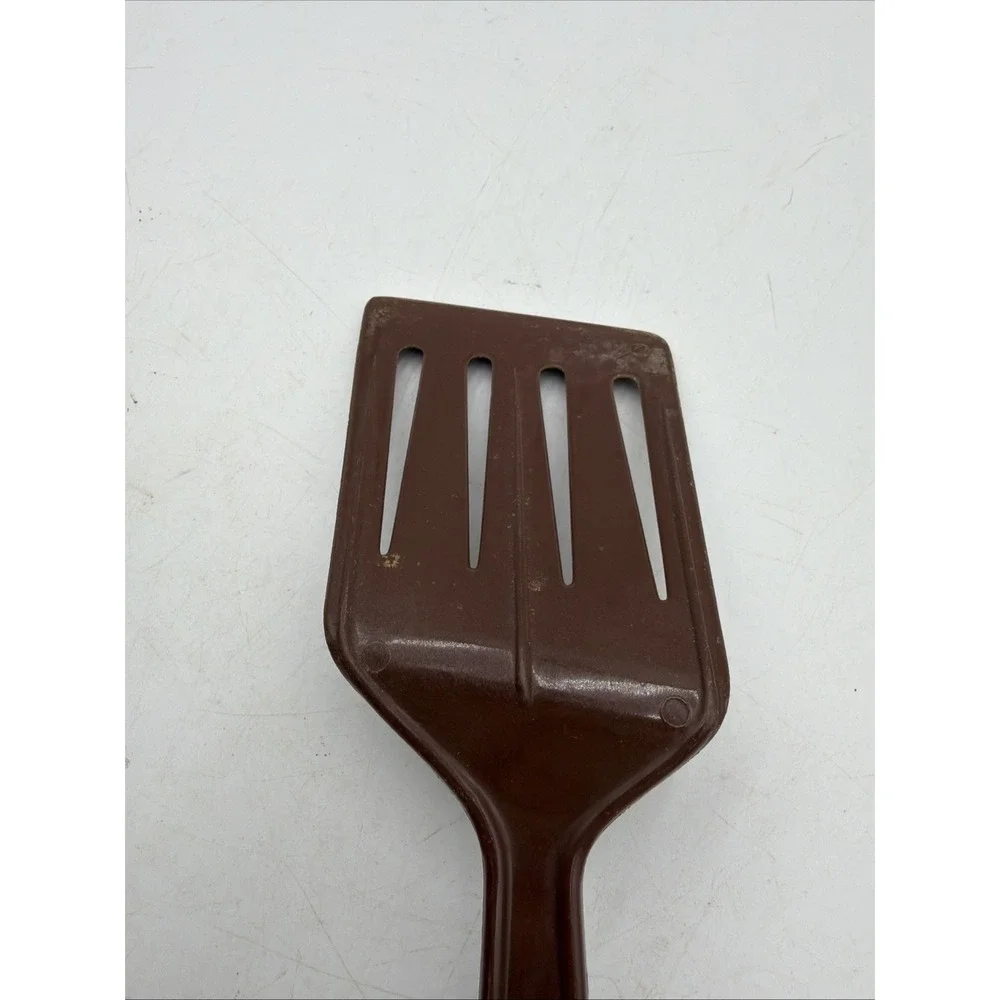 Vintage Lopol Hutzler No 717 Plastic Slotted Spatula Brown